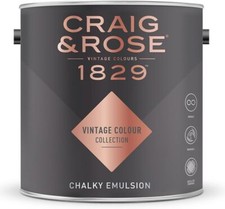 Craig & Rose 1829 Chalky Emulsion Paint For Walls & Wood - All Colours - 750ml