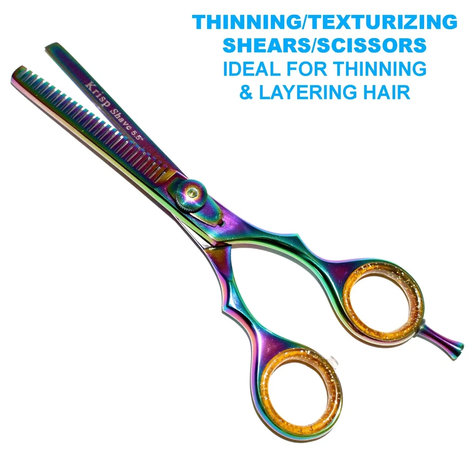 Juego de peluquería tijeras adelgazantes de corte de pelo profesional de salón tijeras de peluquería Foto 4 de 4