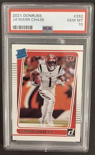 Ja marr Chase Rated Rookie Card 2021 Donruss 262 PSA 10 Gem Mint PSA 