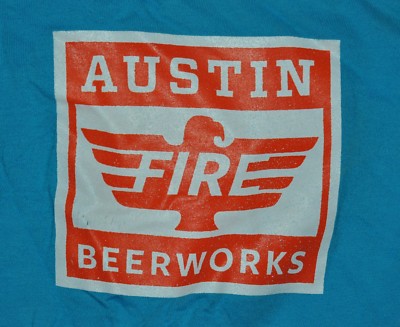 t-shirt medium austin beerworks texas fire beer brewery 20 inches pit 2 pit