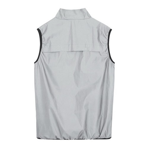 Men Full Reflective Vest High Visibility Cycling Tops Windproof Gilet Night Safe - Picture 17 of 37