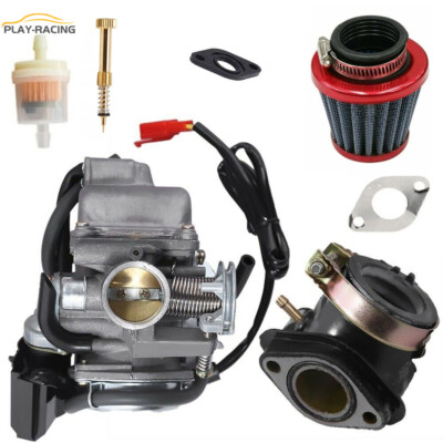 Carb Carburetor Fit For Jonway Scooter Moped GY6 150cc TaoTao Bull 200 ATV