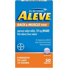 ALEVE BACK AND MUSCLE 220MG TABLET 50CT