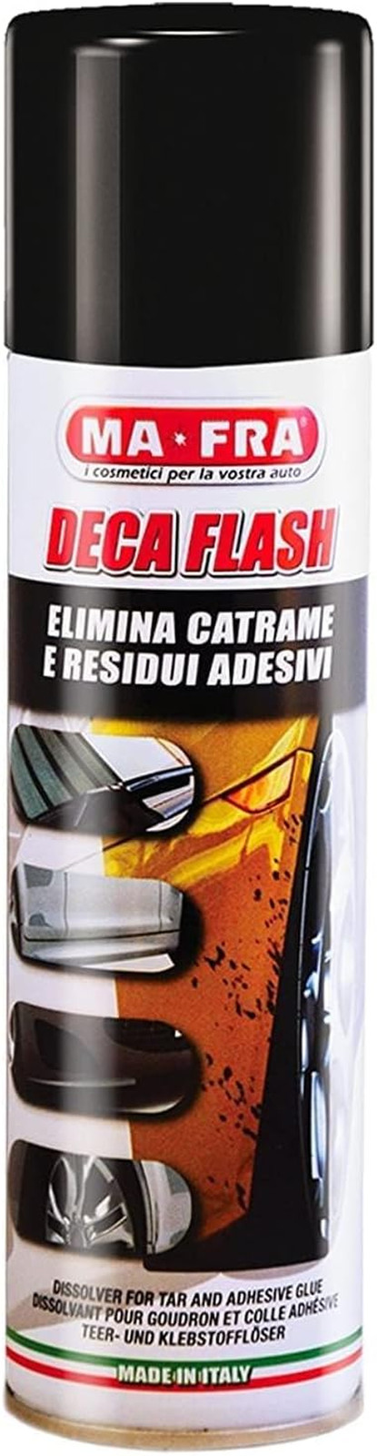 Ma-Fra Decaflash: Solvente Sicuro per Catrame e Residui Colla Auto