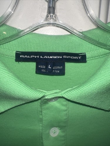 Ralph Lauren Sport Men’s Polo Shirt Large Like Green Navy Blue Logo Short Sleeve - Picture 4 of 6