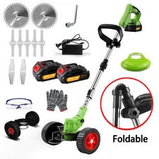 900W Cordless Weed Eater Electric Brush Cutter Lawn Edger Grass String Trimmer