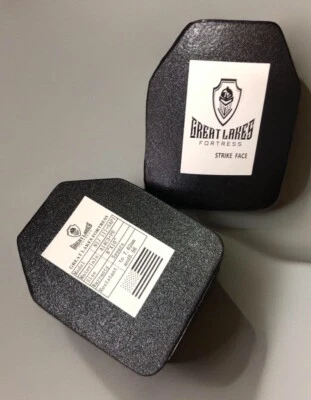 GREAT LAKES FORTRESS 8x10 Ceramic Armor Plate – Level III+ Protection Bullet Proof