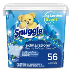 Snuggle Exhilarations In Wash Laundry Scent , Blue Iris & Ocean Breeze, 56 Count