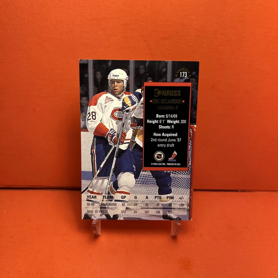1993 Donruss Eric Desjardins #173 EX🦄 - Image 2 of 2