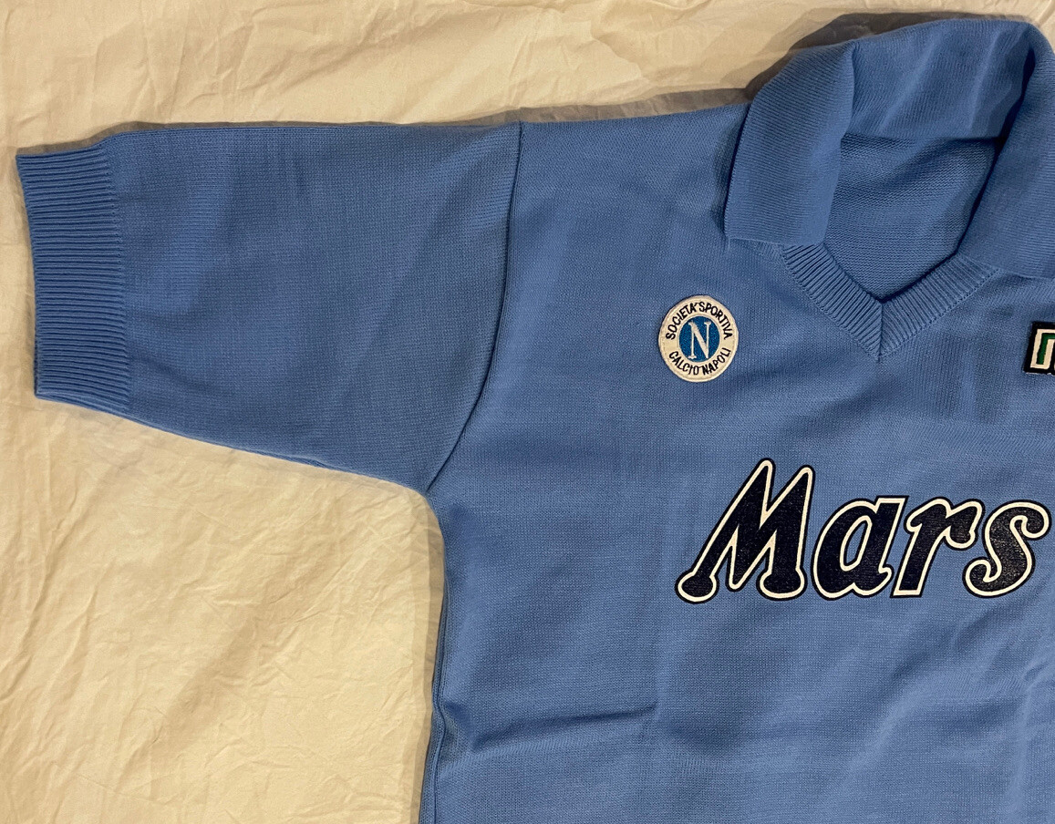 Maillot Vintage Napoli 1989/90 Ciro Ferrara N°2 - Taille M, Laine Acrylique, Neuf Sans Emballage