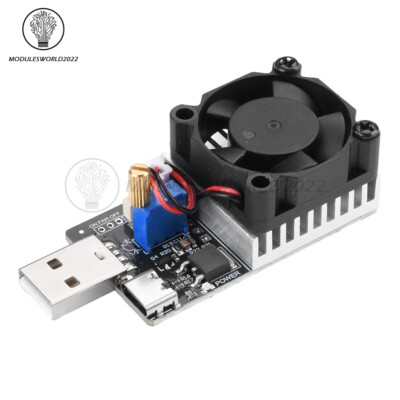 USB Adjustable Constant Current Electronic Load Discharge Module Tester 3A 25W