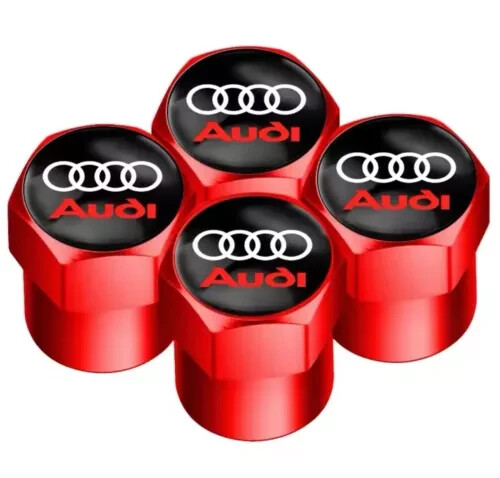 4Pcs Audi Dust Caps - Tyre Valve Caps For A3 A4 A5 A6 A7 A8 S3 S4 Q2 Q3 Q5 Q7 - Picture 1 of 4