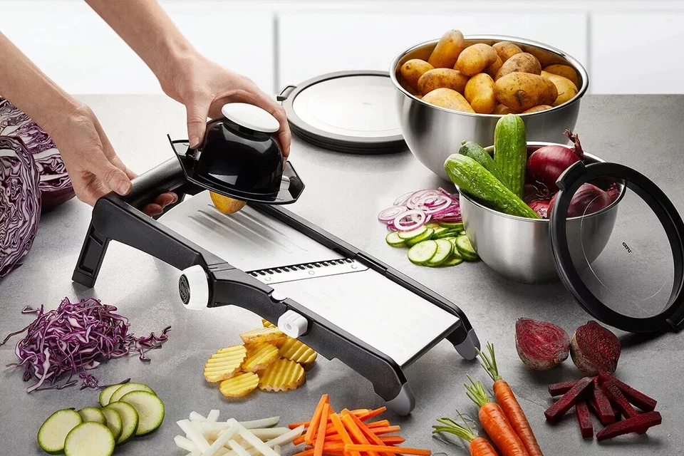 Gemüsehobel LAOLA verstellbar Gemüseschneider Hobel Multischneider Gurkenhobel - Bild 2 von 4