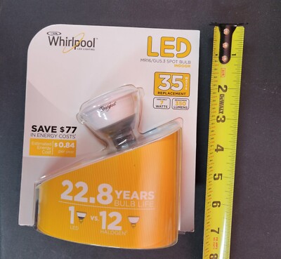 whirlpool MR16 LED Light Bulbs 7W GU10 Base warm White 35 watt replacement 