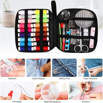 Sewing Basic Kit Needle & Thread with More Sewing Supplies & Accessories - USA
