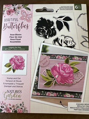 Crafters Companion - Nature's Garden Beautiful Butterflies Collection ROSE BLOOM