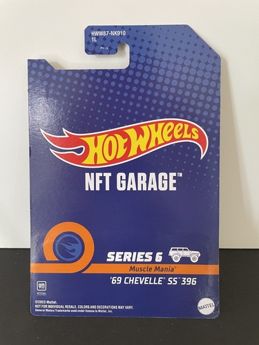 HOT WHEELS '69 CHEVY CHEVELLE SS 396 NARANJA NFTG GARAJE SERIE 6 MUSCLE MANIA B - Imagen 9 de 11