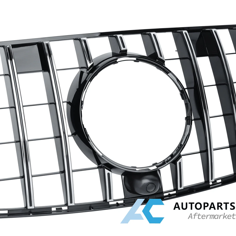 For 2016-2019 Mercedes GLE W166 GLE63 AMG Front Grille Silver GT Style Grill Foto 3 de 4