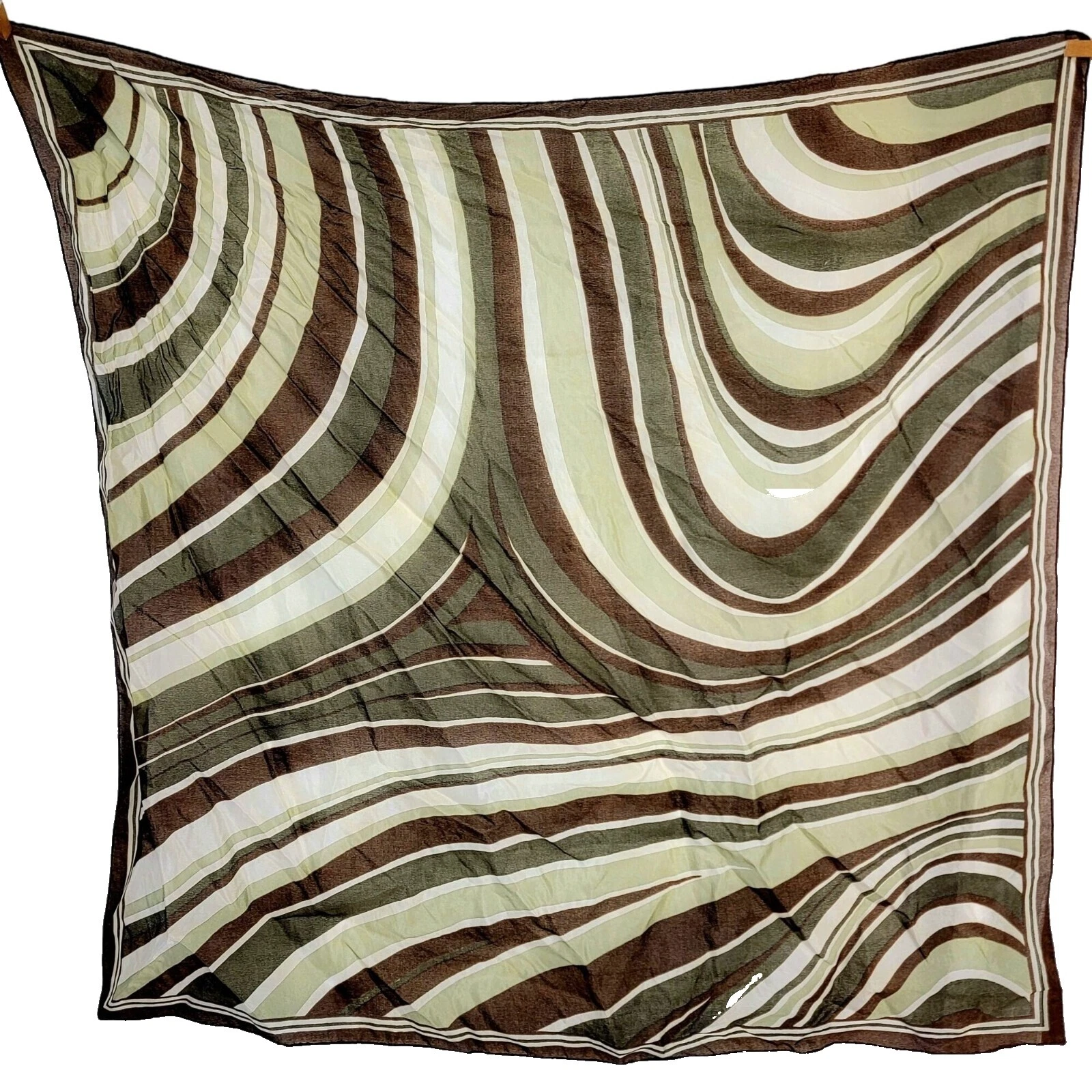 Acetate Brown Vintage Scarves & Wraps