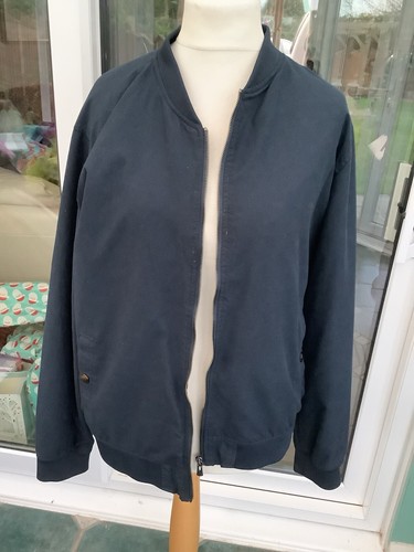 Peacocks Hombre Grande Azul Marino Chaqueta Bomber Chaqueta En muy buena condición - Imagen 7 de 8