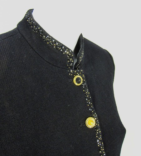 Blazer grigio a maniche lunghe St John Evening Marie taglia 6 finiture con perline - Foto 7 di 18