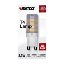 Satco S11233 - 3.5 Watt T4 JCD LED Bulbs - G9 - Frost - 4000K (5, 10 or 20 Pack)