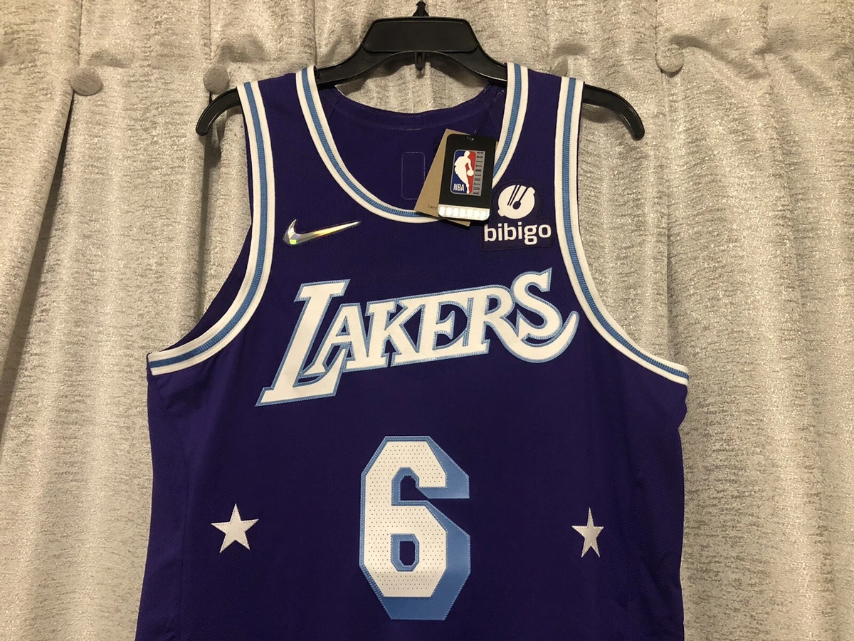 LA Lakers City Edition Nike Authentic Jersey Size 44 Bibigo NWT DB3635 506