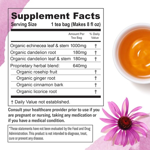 Numi Organic Immune Boost Tea, 16 Tea Bags (Pack of 3) - Picture 2 of 5