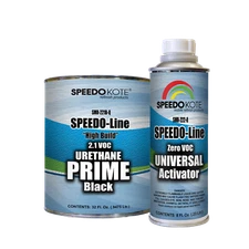 BLACK Automotive 2.1 Low VOC 2K Urethane Primer Black quart Kit, SMR-221BQ/222-8