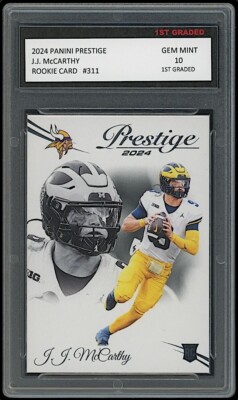 2024 Panini Prestige JJ McCarthy Rookie Card #311 - PSA 10 Gem