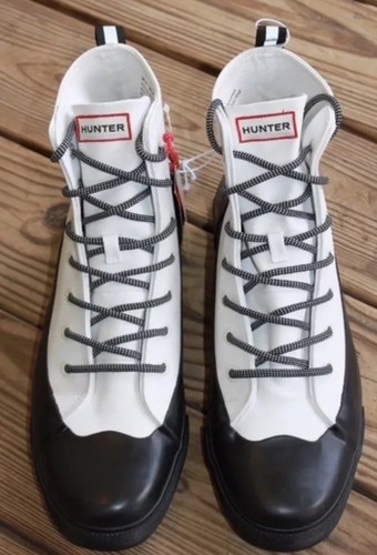 Hunter Target Adult Unisex Dipped Canvas High Top Sneaker White Sz7.5M/9.5W - Picture 4 of 6