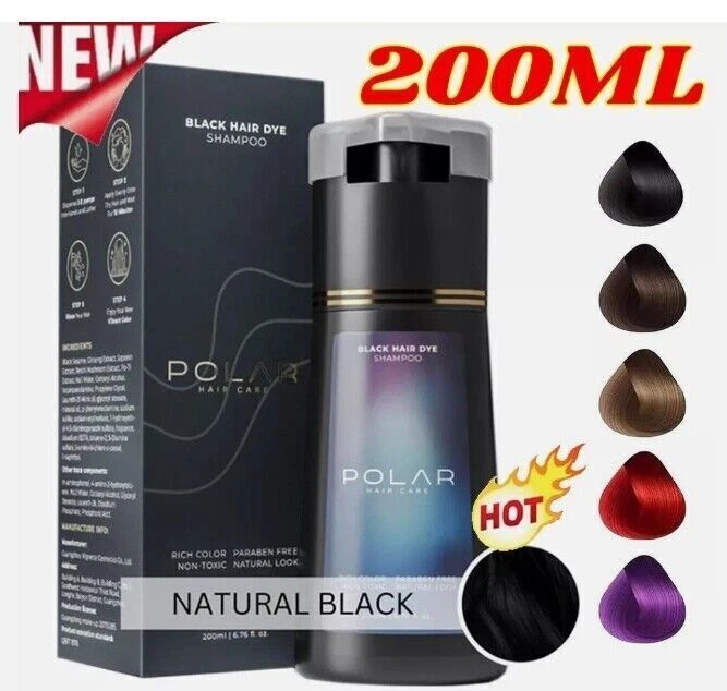 Polar Hair Dye Shampoo ,Color Shampoo Hair Dye for Women & Men 200ML New - image 2 of 4
