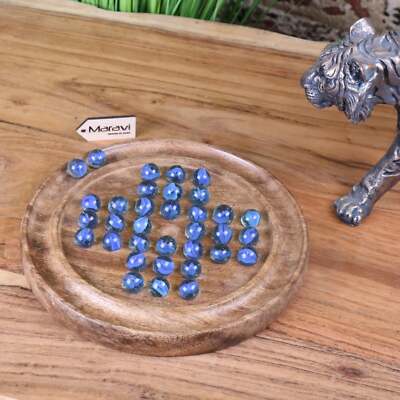 Moksha Deluxe Holz Solitär Set 23 cm Geschenk Handarbeit Wohndeko
