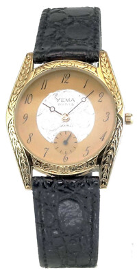 YEMA BY SEIKO Y35R33 QUARTZ TWO-TONE WATCH  NEW VINTAGE STOCK *RARE* IN WOOD BOX