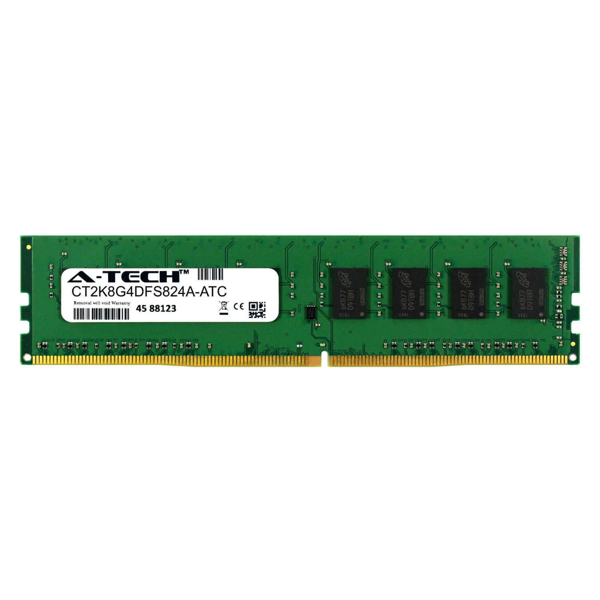 8GB DDR4 2400MHz PC4 19200 DIMM Crucial CT2K8G4DFS824A Equivalent Memory RAM