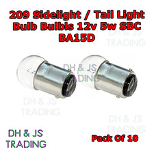 10 x 209 Sidelight / Tail Light Bulb Bulbs 12v 5w SBC BA15D
