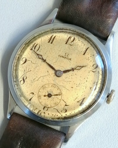 ANTICO OROLOGIO Omega CHAMPAGNE cal. 26,5 SOB anni 40 MECCANICO vintage  WATCH | eBay