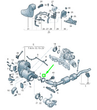 Neu VOLKSWAGEN PASSAT B8 3G Auspuffrohr Clamp 3Q0253725A OEM Original