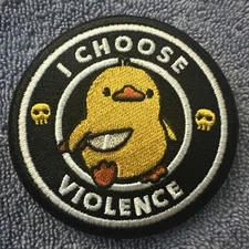 I CHOOSE VIOLENCE 2x3 Embroidered Morale Patch Hook Backing Brand New