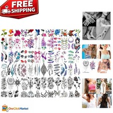 Gorgeous 72 Sheets of Non-Toxic Temporary Tattoos - Perfect for Every Occasion