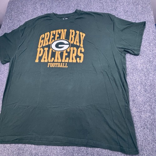 Green Bay Packers Shirt Adult 6XL NFL Team Apparel Tee Sports Mens Big Cotton - Picture 3 of 13