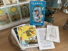 Rider Waite Smith Tarot Card Deck Vintage 1971 Blue Box