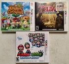 Lot of 3 Nintendo 3DS Animal Crossing, Zelda & Mario & Luigi Dream Team VGC