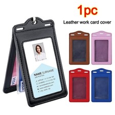PU Leather ID Card Holder  for ID Name Card Business Name Tag Student ID Card