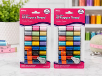Set Aus 2 Allary Universal NäHgarn-Set Mit 24 Spulen Nadeln & Faden-EinfäDler