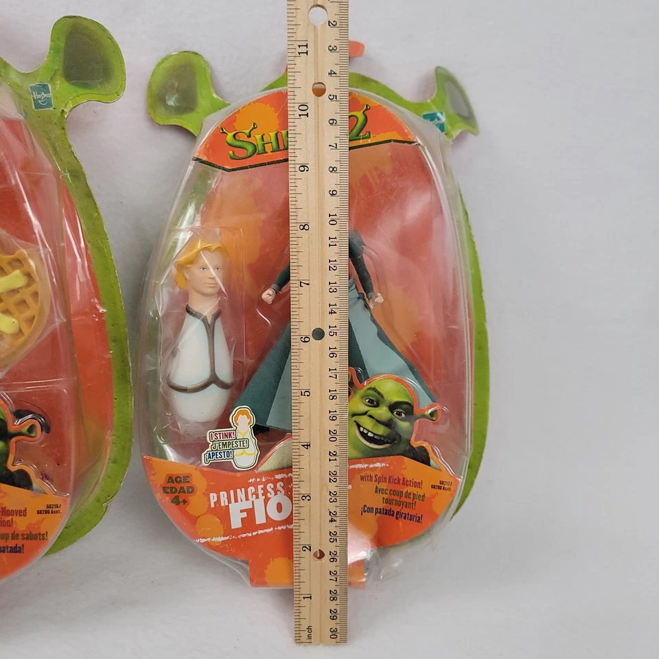 Shrek 2 Donkey & Princess Fiona Action Figures Lot – Hasbro Sealed (2004) - Image 4 of 4