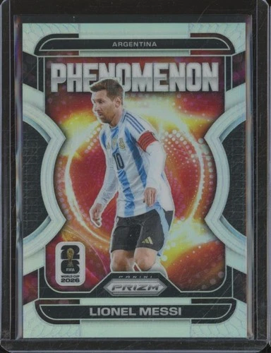 2026 Panini Prizm FIFA World Cup LIONEL MESSI #19 Phenomenon Silver Prizm JA306