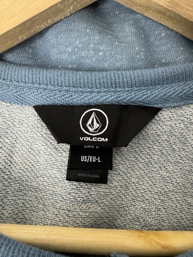 Volcom Love Sleeve Shirt Henley Flecked Blue Pullover Mens Size Large L - NWT - Picture 8 of 14