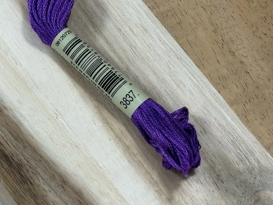 ✅DMC 25 EMBROIDERY FLOSS ✅MOULINE ✅FRANCE ✅100% COTTON ✅#3837 ✅ 3 Boxes ✅ Purple - Image 3 of 4