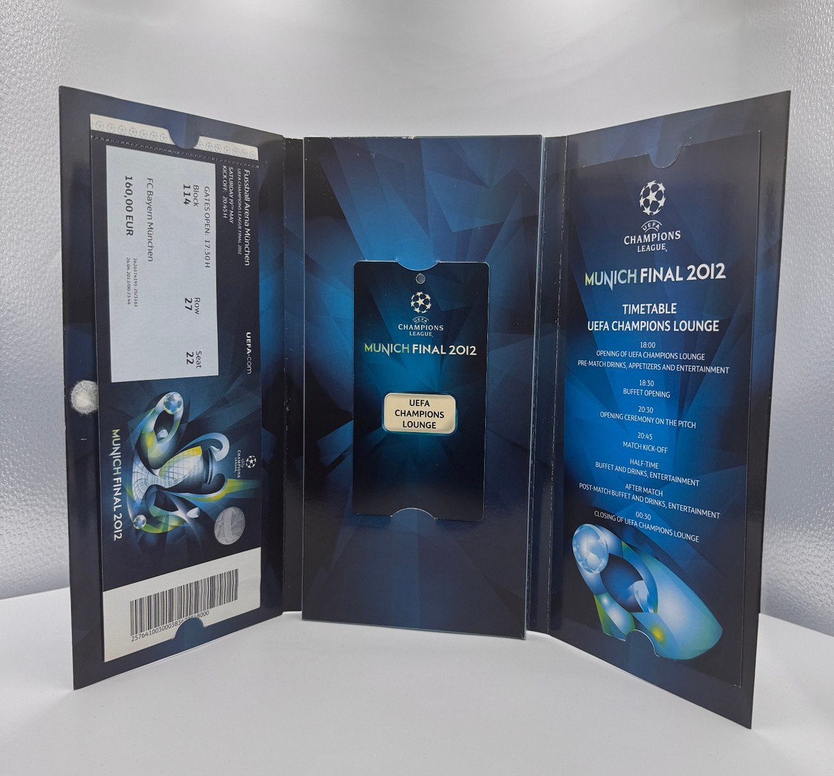 Champions League Final 2012 Chelsea Bayern Welcome Pack Ticket